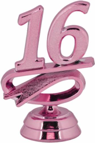 2 1/4" Pink "16" Year Date Trophy Trim Piece