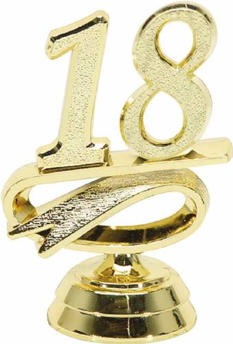 2 1/2" Gold "18" Year Date Trophy Trim Piece