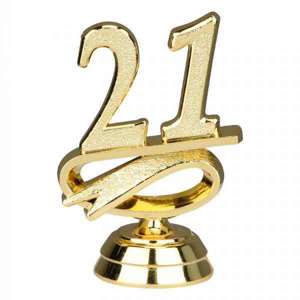 2 1/2" Gold "21" Year Date Trophy Trim Piece