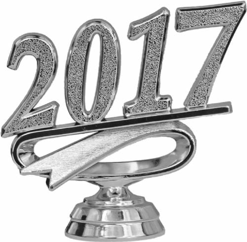 2 1/4" Silver "2017" Year Date Trophy Trim Piece