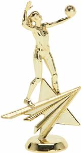 6" Volleyball Female Star Series Gold Trophy Figure