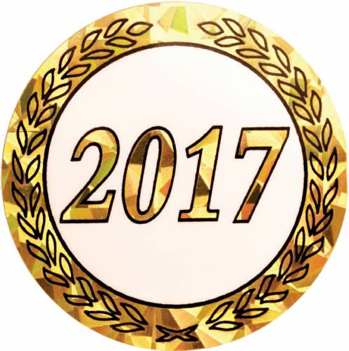2" Hologram 2017 Year Mylar Trophy Insert