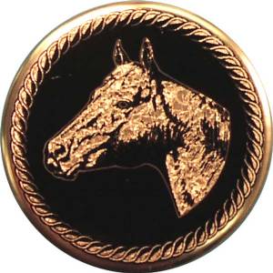 2" Horse Metal Trophy Insert - Made in USA