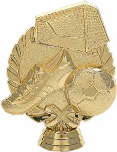 4 3/8" Wreath Soccer with Ball Gold Trophy Figure