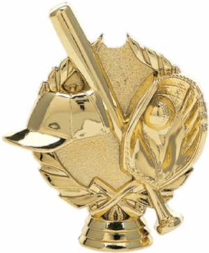 4 3/4" Wreath Series Baseball Gold Trophy Figure