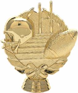 4 1/4" Wreath Series Football Trophy Figure Gold