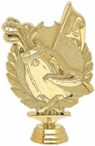 5 1/8" Wreath Series Golf Trophy Figure Gold