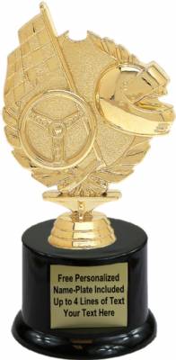 7" Wreath Racing Trophy Kit with Pedestal Base