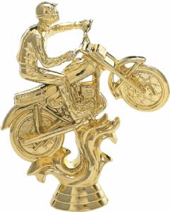 6 3/8" Motorcycle Male Gold Trophy Figure