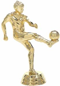 4 1/2" Soccer Kicker Male Gold Trophy Figure