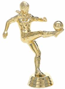 4 1/2" Soccer Kicker Female Gold Trophy Figure