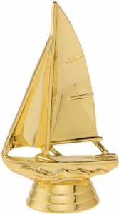 4" Sailboat Gold Trophy Figure
