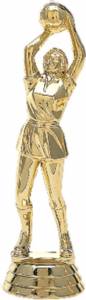 4 1/2" Netball with Skirt Female Trophy Figure Gold