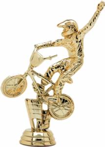 5 7/8" Bicycle BMX Dirt Bike Gold Trophy Figure
