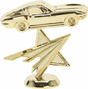 4" Corvette Star Gold Trophy Figure