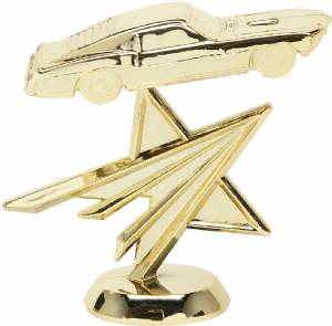 3 5/8" Mustang Star Gold Trophy Figure