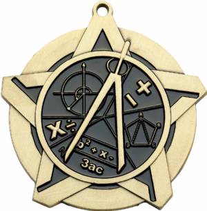 2 1/4" Super Star Series Math Award Medal #2
