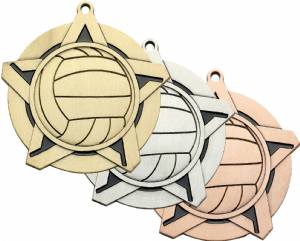 2 1/4" Super Star Series Volleyball Award Medal