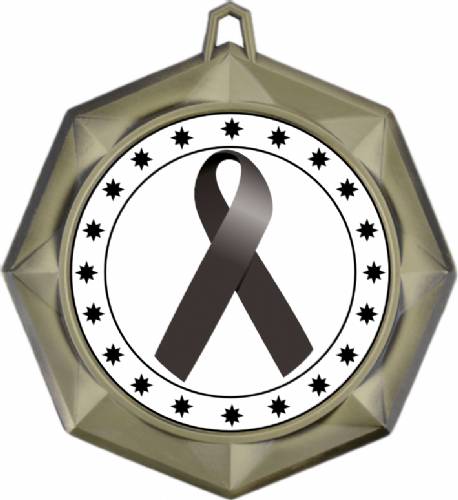 Black Ribbon Awareness 3" Award Medal #2