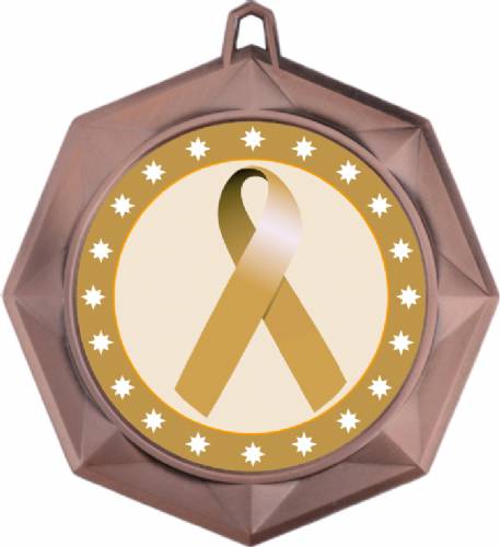 Gold Ribbon Awareness 3" Award Medal #4