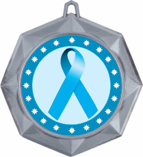 Light Blue Ribbon Awareness 3" Award Medal #3
