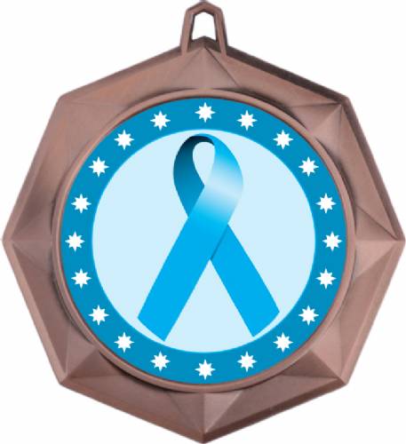 Light Blue Ribbon Awareness 3" Award Medal #4