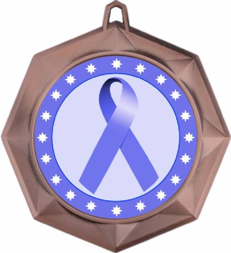 Lavender Ribbon Awareness 3" Award Medal #4