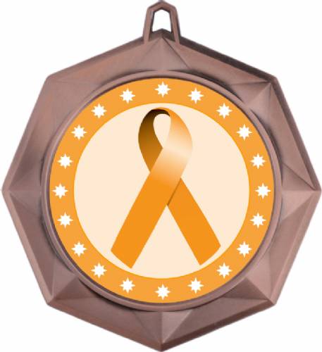 Orange Ribbon Awareness 3" Award Medal #4