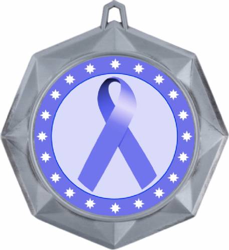 Periwinkle Ribbon Awareness 3" Award Medal #3