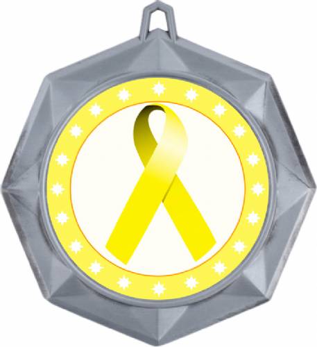 Yellow Ribbon Awareness 3" Award Medal #3
