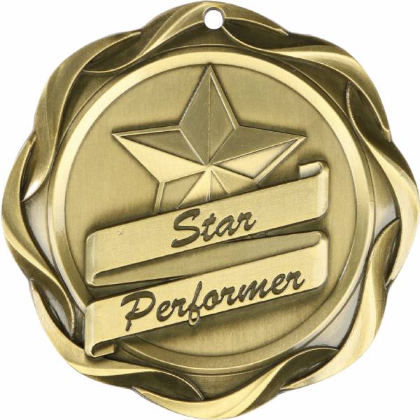 3" Star Performer - Fusion Series Award Medal Gold