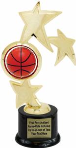 10" Basketball Spinner Trophy Kit with Pedestal Base