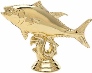 3 3/8" Tuna Trophy Figure Gold