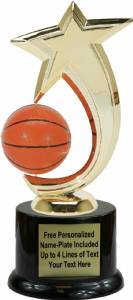 8" Basketball Shooting Star Spinning Trophy Kit with Pedestal Base