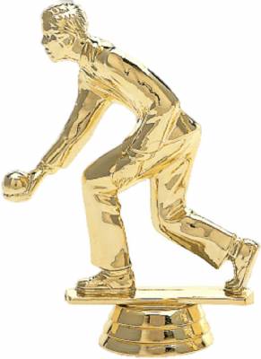 4 1/2" Male Lawn Bowler Gold Trophy Figure