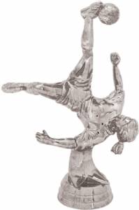 5 1/2" Action Soccer Female Silver Trophy Figure