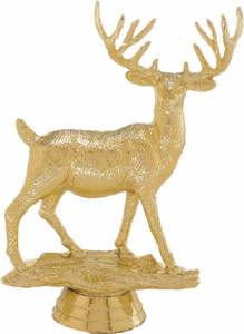 5 1/4" Buck Deer Gold Trophy Figure