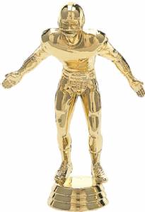 5" Lineman Male Trophy Figure Gold
