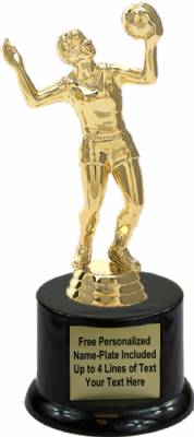 7 1/4" Volleyball Female Trophy Kit with Pedestal Base