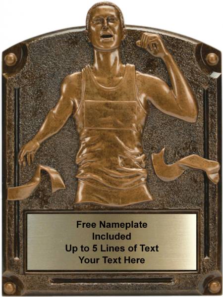 Male Track - Legends of Fame Series Resin Plate 6" x 8"