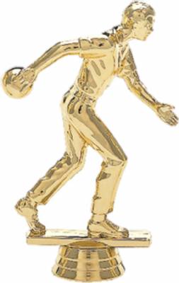 5" Bowler Male Trophy Figure Gold