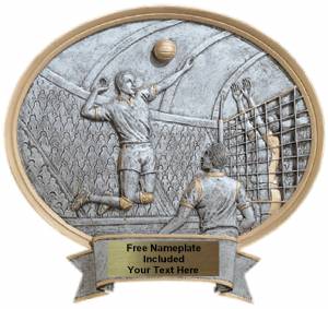 Volleyball Male - Legend Series Resin Award 6 1/2" x 6"