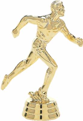 5 1/4" Track Male Gold Trophy Figure