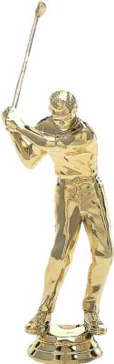5 1/2" Golfer Male with Club Trophy Figure Gold