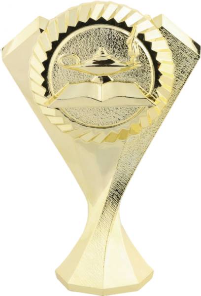 5" Gold Lamp of Knowledge Diamond Victory Trophy Figure