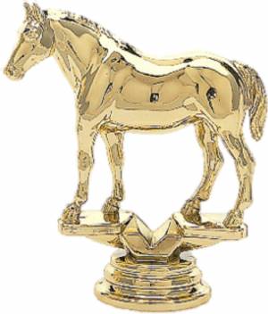 3 3/4" Quarter Horse Trophy Figure Gold