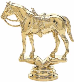 3 3/4" Western Horse Trophy Figure Gold