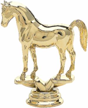 3 3/4" Arabian Horse Trophy Figure Gold