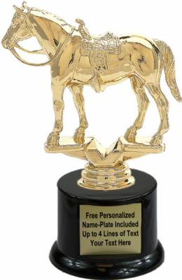 7 1/2" Western Horse Trophy Kit with Pedestal Base