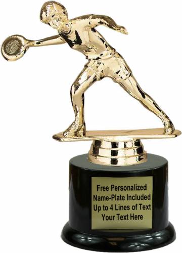 6 1/4" Female Disc Golf Frisbee Trophy Kit with Pedestal Base